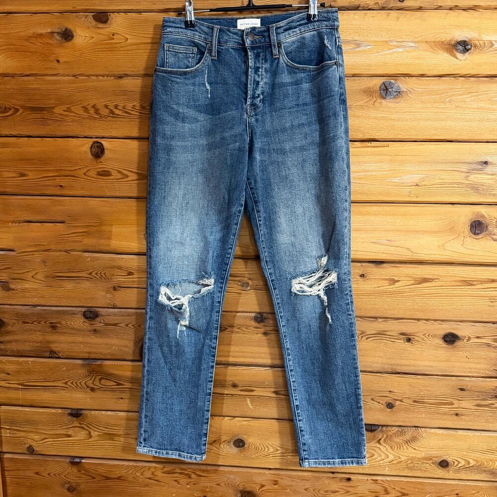 Oliver Logan Ludlow Midrise Distressed Jeans Size 25